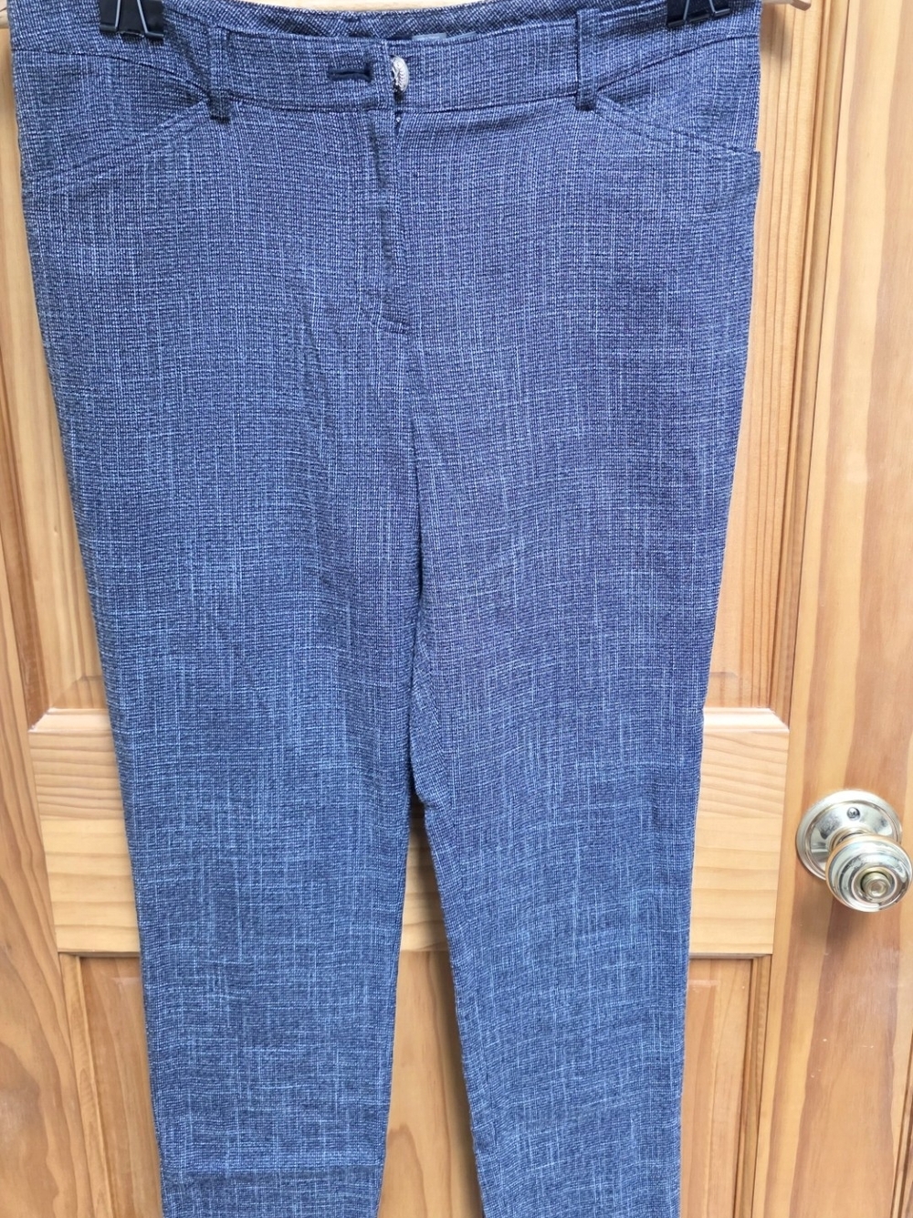 Tommy Hilfiger Black Cropped Textured Pants